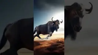 Bull X Wolf baddest fusion #fusion #phonkmusic #speedsong #animals #shorts #shortsviral #bull #wolf