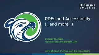 Professional Development Day 2025: PDFs and Accessibility