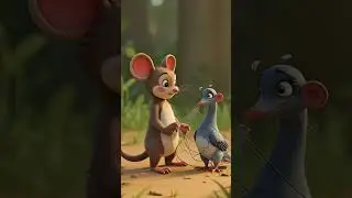 🕊️ The Thirsty Pigeon and the Mouse 💕 | Hindi Moral Story  #ai #animation #pigeon #mouse #story