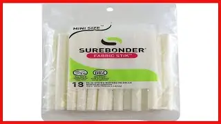 Surebonder Fabric Hot Glue Stick, Mini Size 4 L, 516 D   18 Pack, Machine Washable