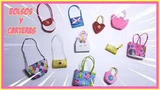 Como hacer Bolsos Carteras en Miniatura fácil | how to make Miniature Bags
