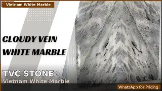 Cloudy Vein White Marble Tiles | Natural Vein White Marble for Interior Projects