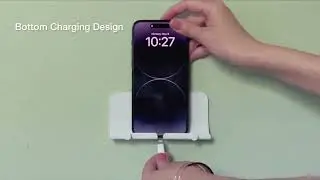 Luckybay D2 Wall Phone Holder | Adhesive Mount with Cable Hole for iPhone & More