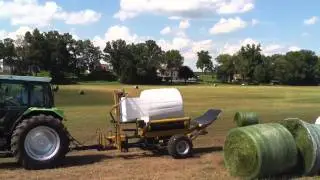 Bale Wrapper Demonstration at #agprogress