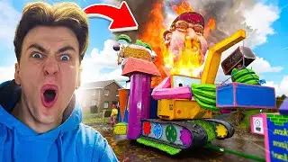 CARNAVALS WAGEN VLIEGT IN BRAND!