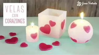 Velas con corazones