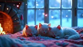 🐾 The Ultimate Cat Sleep Hack: Warm Fire Sounds & Gentle Piano to Calm Any Feline Fast