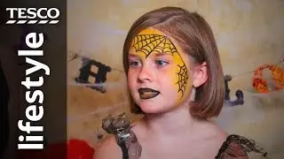 Halloween face-painting: Spider's web | Tesco