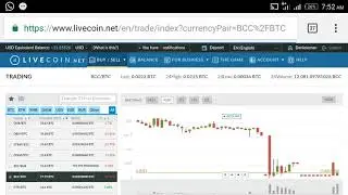 How to trade bcc/btc in livecoin exchange
