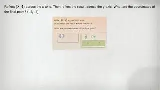 Reflect (8,4) across the x-axis. Then reflect the result across the y-axis. What are the coordinates
