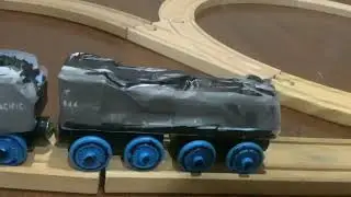 Wooden custom Union Pacific 844 train