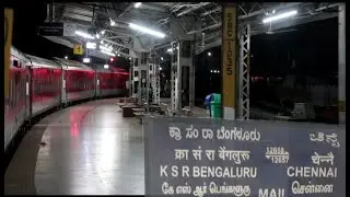 BENGALURU CHENNAI MAIL FULL JOURNEY EXTENDED HIGHLIGHTS  SLEEP KILLER'S HIGH SPEED NIGHT RUN.