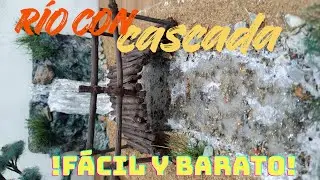 Hazlo T&Uacute; MISMO R&Iacute;O con CASCADA para el BEL&Eacute;N con Material RECICLADO F&aacute;cil y Barato