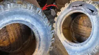 Pakistani Truck Tire Burst & Roadside Repair | Workshop Full Process