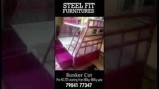 Bunker Cot at Best Price in Trichy Melapudur SteelFit Collection...#bunker #cot #modernfurniture