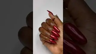 How to Christmas Chrome Nail Tutorial