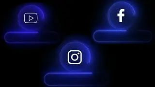 😍YouTube. Instagram. 🤓 Facebook No Text Neon Logo Animation Black screen ⚫ || Just Add Name 📝 ||