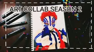 ART Collab season 2 akaza drawing🔥
