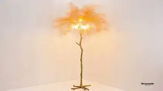 Ostrich Feather Floor Lamp