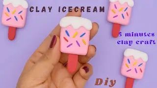 How to Make Clay Ice Cream | Cute Miniature DIY Tutorial#ClayIceCream #MiniatureDIY #ClayArt
