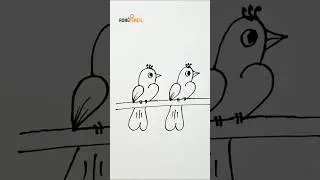Easy bird drawing ✅ #art #drawing #easydrawing #pencildrawing