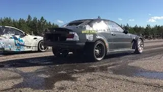 BMW M3 E92 M50B31 Stroker Turbo vs BMW E46 V8 1/4 mile drag race