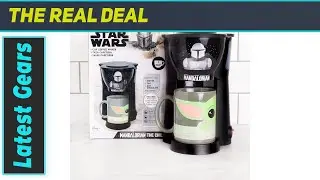 Uncanny Brands The Mandalorian Single Cup Coffee Maker with Mug- Cup of Baby Yoda Joe
