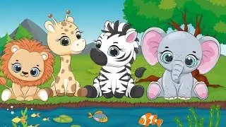 Happy animal : In the heart of the lush Savanna  kids story : Bedtime story , Listening English