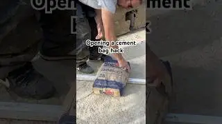 How to open a bag of cement hack. #hack #tips #cement #tools