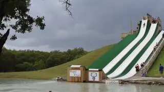 shootingstar meme  -Girl Does Backflop Off Huge Water Slide