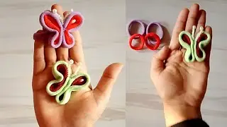 amazing butterfly 🦋 rubber band design / hair accessories / diy / rubber band hacks