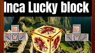 Jogando mod Lucky block inca no celular (fiquei imortal)