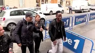 EXCLUSIVE: Black M attending a show at Europe 1 radio station in Paris