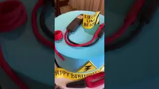 Electrician cake #cakedesign #cakeideas #cakeshorts #electrician #electric