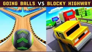 Going Balls Vs Blocky Highway || Android iOS Mobile Gameplay #5