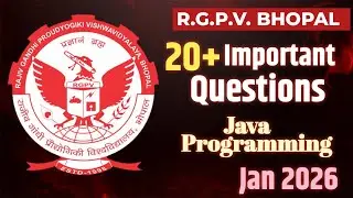 Java Programming | Top 20+ Important Questions | RGPV Jan 2026 | @S.K.MitraEducationHub