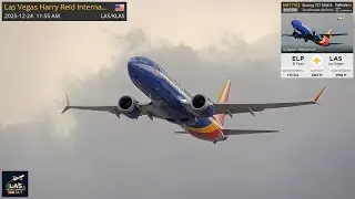 Windy Go Around for Southwest N8775Q, 737 Max 8 Arrival into LAS Vegas from EL Paso.