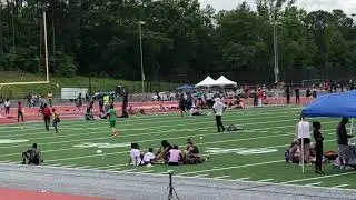 Aiden Opore runs 28.83 seconds in the 7-8 years old 200m Finals.