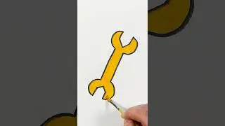 Wrench Drawing and Painting for Kids  #shortsvideo #painting #art #shorts