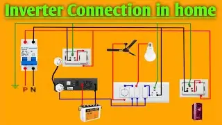घर के लिए Inverter Connection | Inverter Wiring Step byStep | in Hindi |Electronic Center
