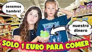 SOLO 1 EURO PARA COMER 🤭 Comprando Todo por Menos de 1 Euro con mi hermanita | Daniela Golubeva