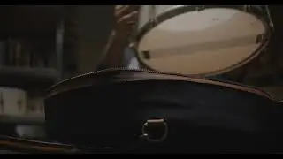 The A&F Drum Co. Black Canvas & Italian Leather Snare Bag