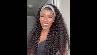 Affordable Glueless Deep Wave Curly Headband Wig Human Hair/Yoowigs