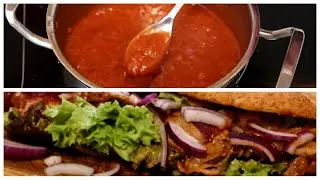 Jamaican BBQ Sauce, gemacht und gleich im Sandwich verwendet.