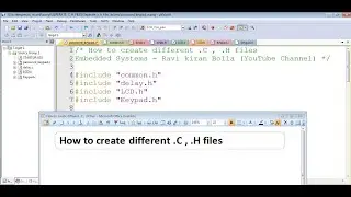 How to create different .C, .H files for different drivers development for a Project
