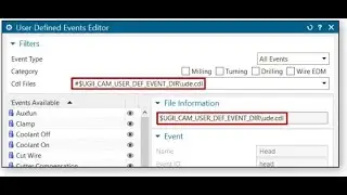 Post Configurator UDE Editor Enhancement in NX CAM