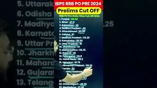 IBPS RRB PO PRELIMS 2024 CUT OFF #mathsbyarunsir #ibpsclerk2025 #bankingexam #ibps #ibpspo #rrbs