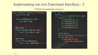 Implementing our own functional interfaces: @FunctionalInterface annotation
