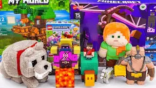 Minecraft Movie Toy Collection Unboxing | Minecraft 15th Anniversary Ender Dragon Action Figure Set