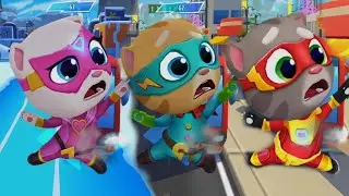 Talking tom hero dash - Funny fails moment of all heroes